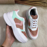 Tênis Sneaker Chunky Colors Plataforma Feminino (enviado de são paulo)