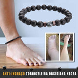 Tornozeleira de obsidiana anti-inchaço